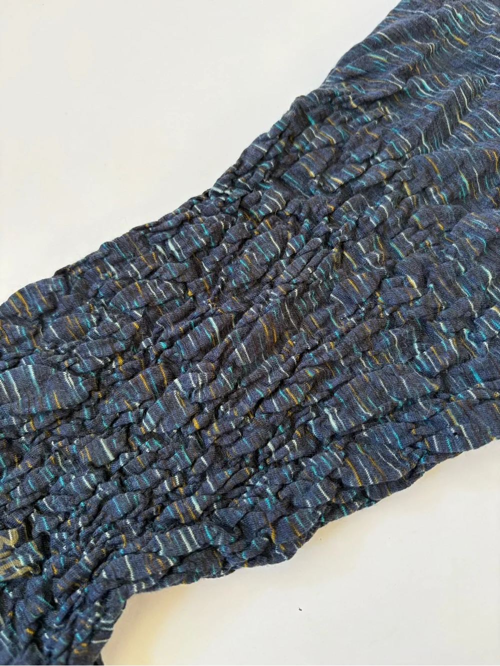 Buff Merino Wool Shirred Blue Neck Gaiter Heathered Neckwear Hike Work Bandana